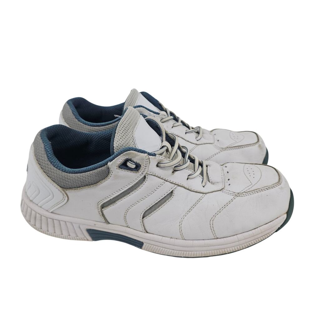 Orthofeet Pacific Palisades leather sneaker Shoe White Leather Orthopedic 13 W
